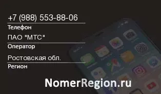 Кто звонил с 9885538806 - регион и оператор